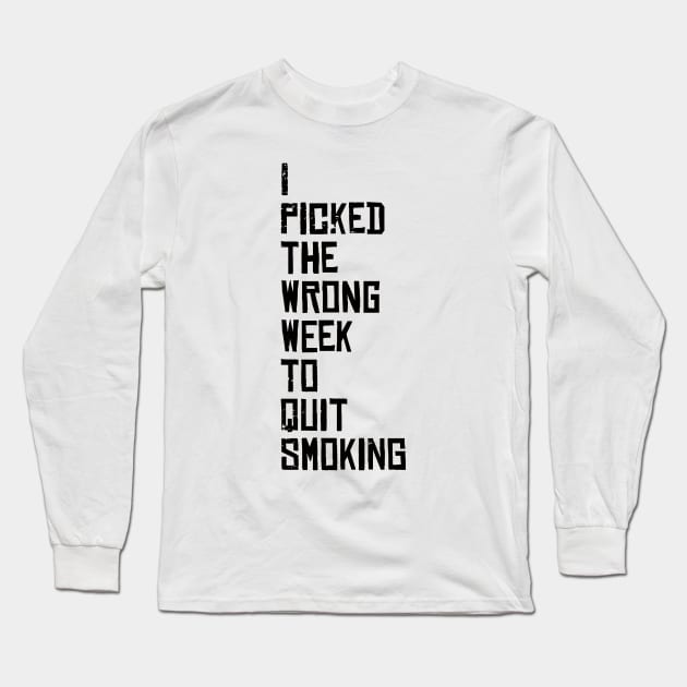 Quit Smoking Long Sleeve T-Shirt by PsychicCat